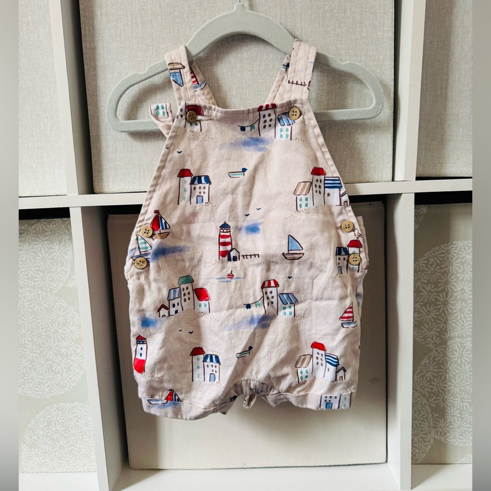 Mayoral Beige Beach Romper 6-9M